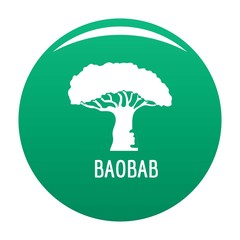 Poster - baobab tree icon. simple illustration of baobab tree vector icon for any design green