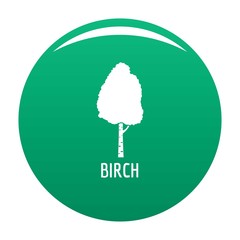 Poster - birch tree icon. simple illustration of birch tree vector icon for any design green