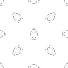 Poster - Soap gel dispenser icon. Outline illustration of soap gel dispenser vector icon for web design isolated on white background