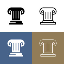 Greek Column Icon Set