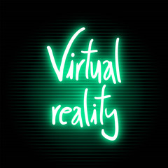 Wall Mural - virtual reality neon symbol