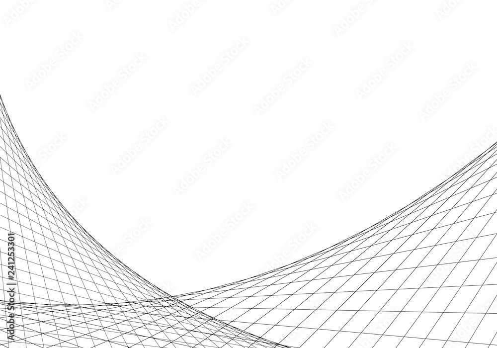 abstract lines net network vector strange shapes full editable stroke	 - obrazy, fototapety, plakaty 