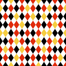 Black, Red, And Yellow Diamond Seamless Pattern - Diamond Pattern In Colors Of Germany Made For Oktoberfest