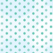 Green Star Of David Seamless Pattern