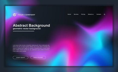 Poster - Trendy abstract liquid background for your landing page design. Minimal background for for website designs.