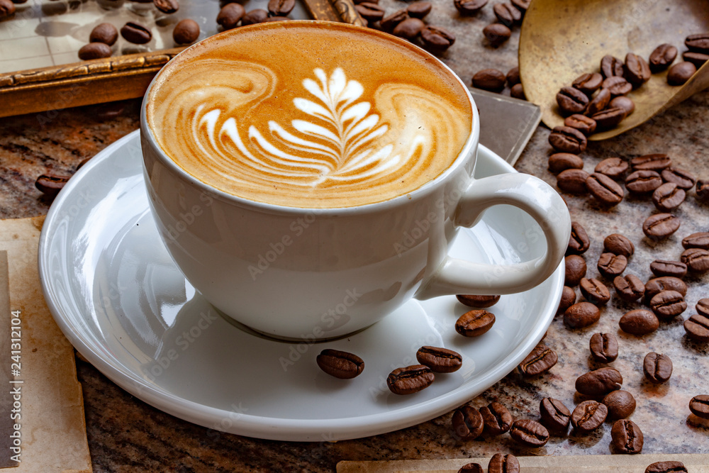 Kaffee Latte Art - obrazy, fototapety, plakaty 