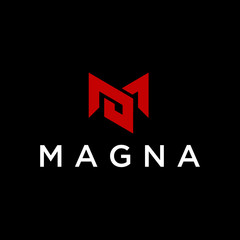Poster - simple and brilliant letter M logo design