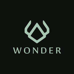 Aufkleber - W Logo.W Letter Design Vector Illustration Modern Monogram Icon. 