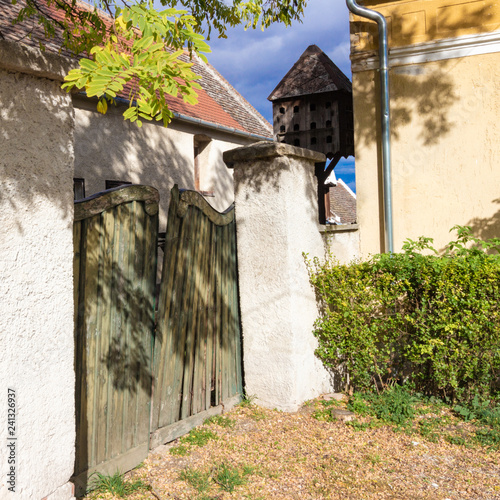 Fotografie, Obraz Traditional gate with pigeonry in Fertorakos, Hungary