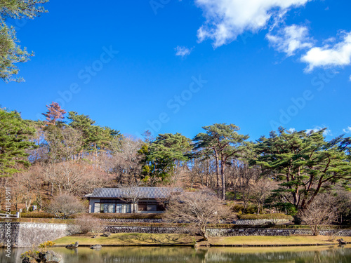 静岡県伊豆市 冬の日本庭園風景 修善寺虹の郷 Stock Photo Adobe Stock