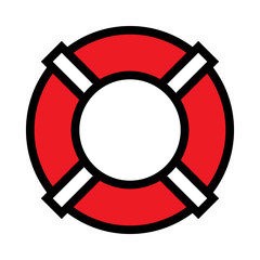 Canvas Print - Cartoon Life Buoy Icon