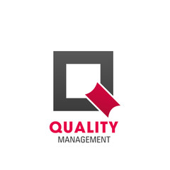 Wall Mural - Quality management symbol for business card design