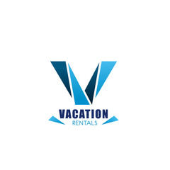 Wall Mural - Vacation rentals icon of real estate agency design