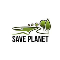 Canvas Print - Save Planet nature ecology vector icon