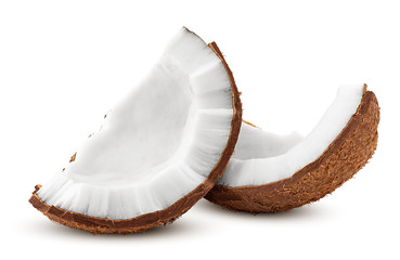 coconut, isolated on white background, full depth of field, clipping path