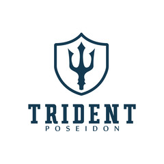 Poster - Logo design elements Ukraine. Vector object for labels, badges, logos and other. Logotype element for template. Circular Trident logo design inspiration