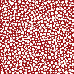 Poster - seamless red pattern with hearts. valentines day background. vector illustration