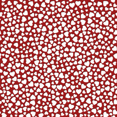 Poster - seamless red pattern with hearts. vector illustration