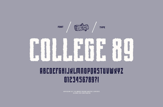 Narrow sans serif handcrafted font