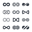 Infinity vector symbols and logo design graphics