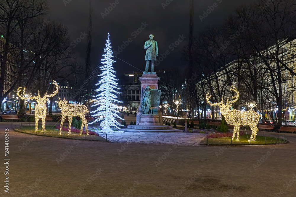 Foto De Stock Helsinki Finland Christmas Light Installation In The foto-de-stock-helsinki-finland-christmas-light-installation-in-the