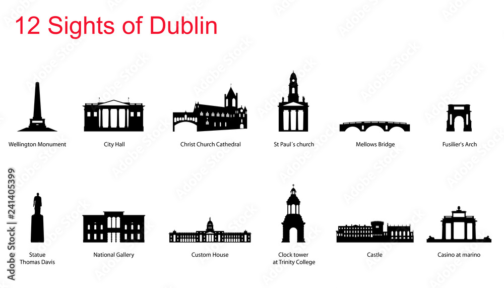 Dublin Sights - obrazy, fototapety, plakaty 