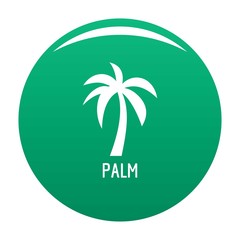 Poster - palm tree icon. simple illustration of palm tree vector icon for any design green