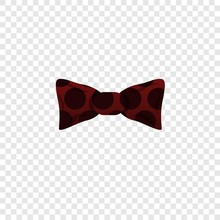 Red Black Bow Tie Icon. Cartoon Of Red Black Bow Tie Vector Icon For Web Design For Web Design