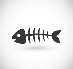 Wall Mural - Fishbone vector icon