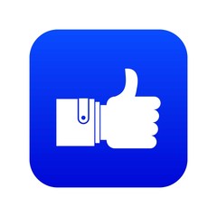 Poster - Like icon digital blue for any design isolated on white vector illustration