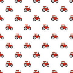 Poster - Red tractor pattern seamless vector repeat for any web design