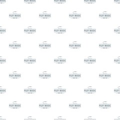 Poster - Play music pattern vector seamless repeat for any web design