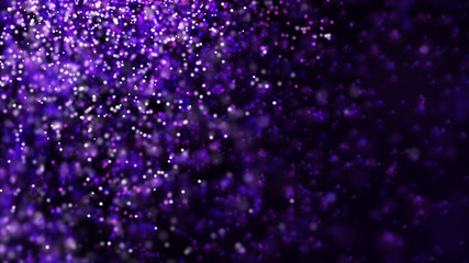 Poster - Abstract bright rain in dark space. Network Design with Particle. Big data. Festive banner in bright colors. 3D rendering.
