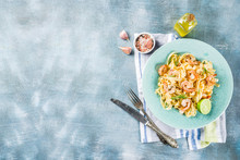 Pasta Fettuccine With Shrimp