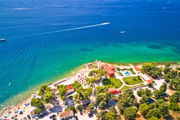 Wall Mural - City of Zadar Puntamika lighthouse and beach aerial summer view