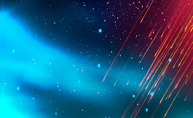 abstract empty background with sparks and stars. dark abstract background with bright stripes and el