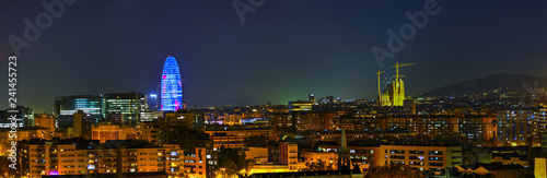 Plakat Przegląd panoramiczny z lotu ptaka w Barcelonie