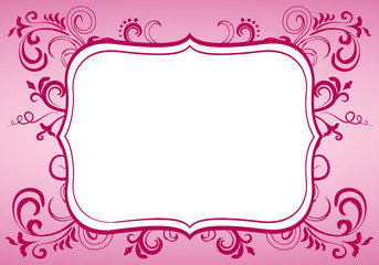 Ornamental doodle floral frame