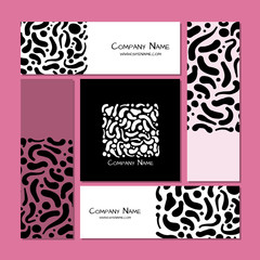 Poster - Business cards design, abstract liguid background