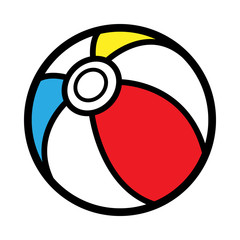 Canvas Print - Cartoon Beach Ball Icon