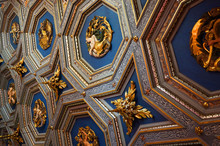 Detail Of Golden Ornamental Ceiling