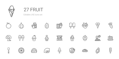  fruit icons set