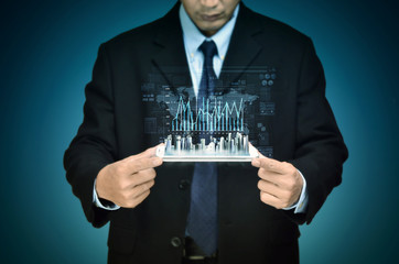 Canvas Print - internet business finance