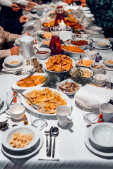 table with Christmas Eve supper