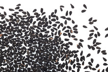 Black Cumin (nigella Sativa) Seeds On White Background.