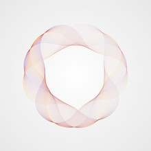 gradient frame of lines. Stylized Guilloche elements.