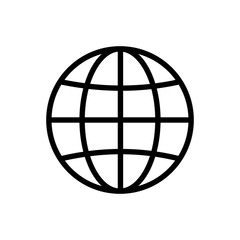 Fototapete - Globe icon vector, Web icon symbols vector