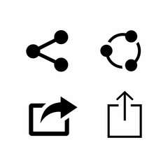Poster - Share icon Set symbols vector
