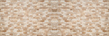 Panorama Of Brown Slate Marble Split Face Mosaic  Pattern And Background
