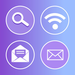 Aufkleber - social network magnifying vector illustration
